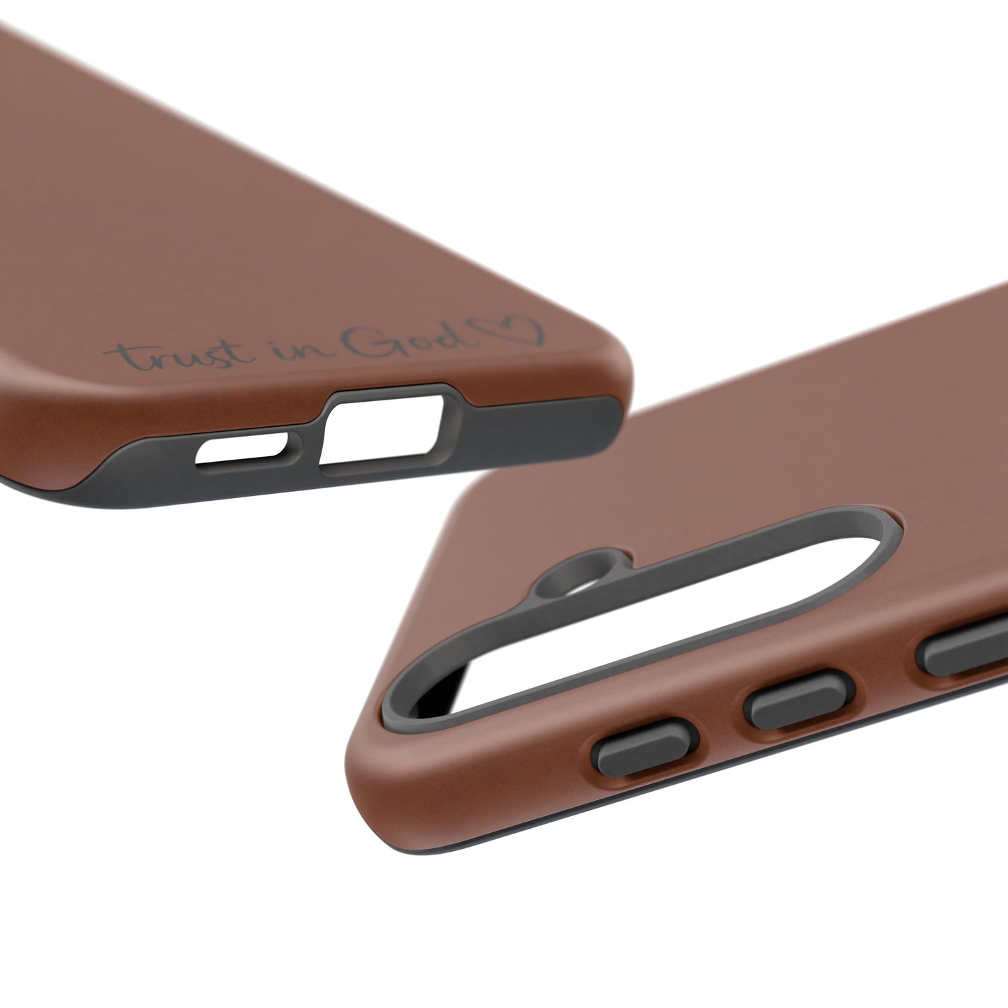 Trust in God Phone Case – Brown Christian Tough Cover
