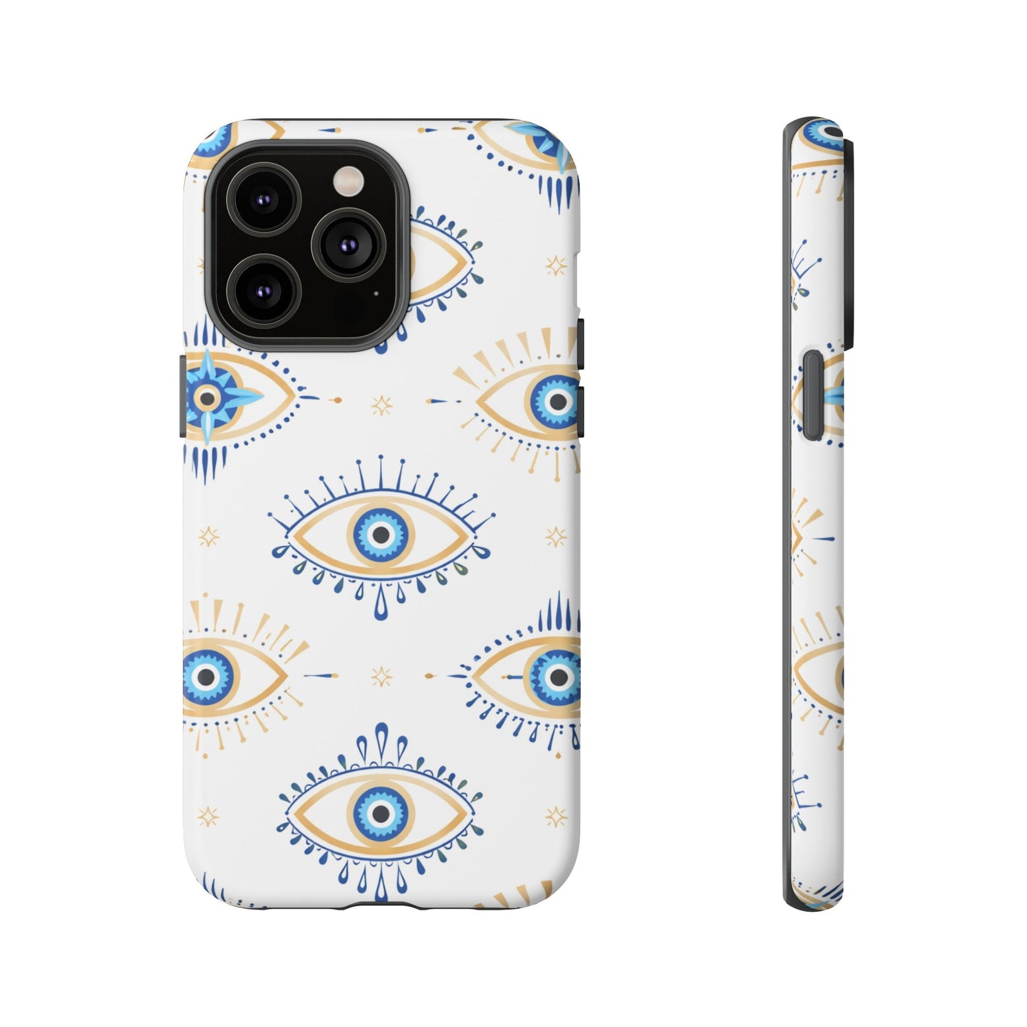 Blue Evil Eye Phone Case – Protective Slim Shockproof Cover for Iphone, Samsung Galaxy and Pixel