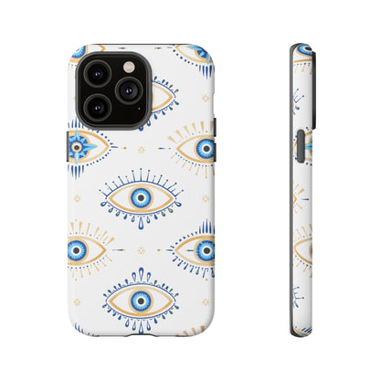 Blue Evil Eye Phone Case – Protective Slim Shockproof Cover for Iphone, Samsung Galaxy and Pixel