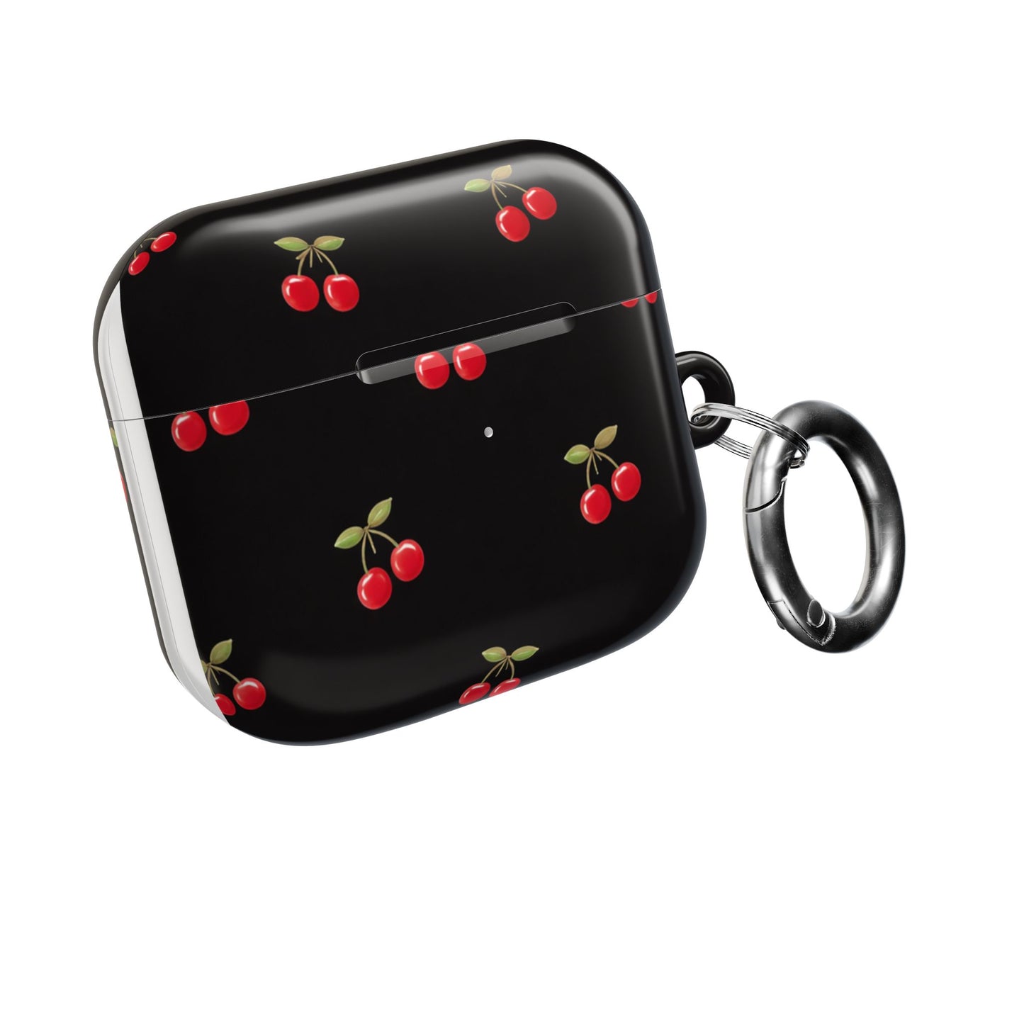 Cherry Pattern AirPod Case — Cute Black Cherry Protective Cover