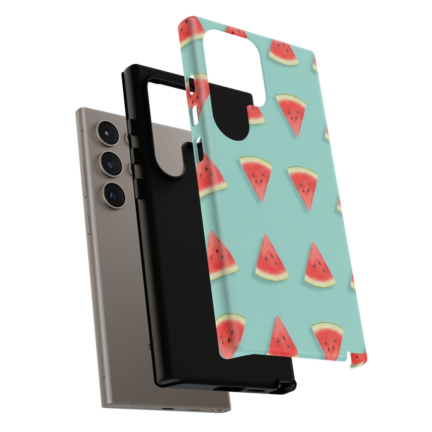 Watermelon Phone Case – Pastel Blue Summer Fruit Tough Case (iPhone, Samsung, Pixel)