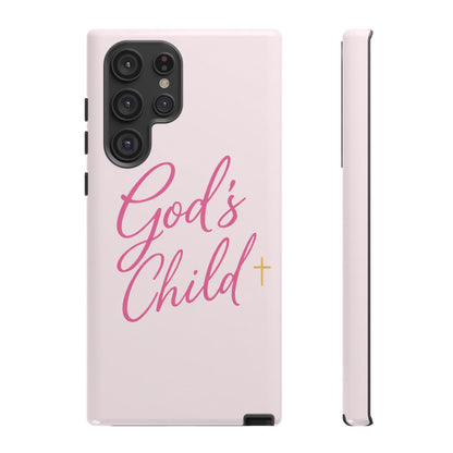 Gods Child Phone Case Christian Pink Aesthetic Tough iPhone Case