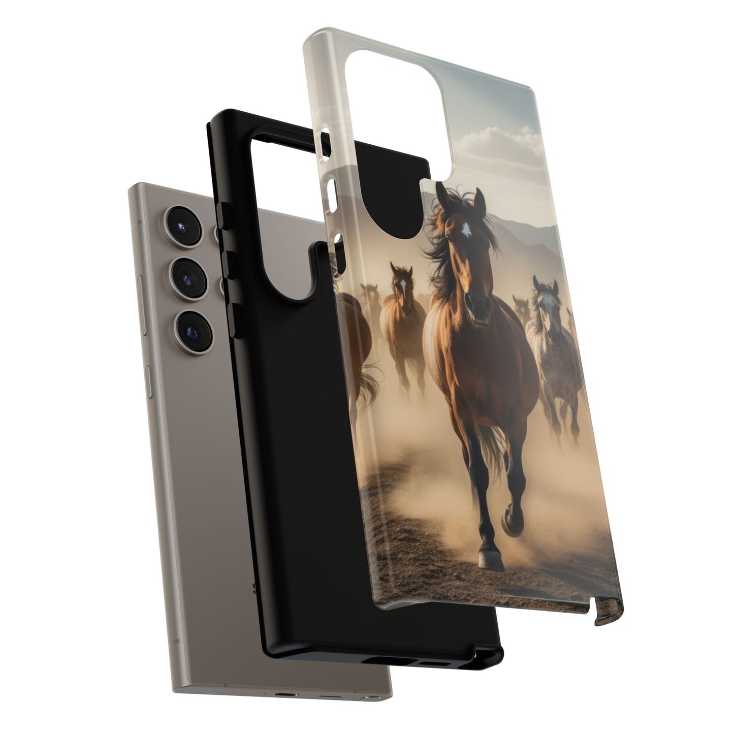 Running Horses Phone Case | Wild Mustang Herd Tough Protective Cover