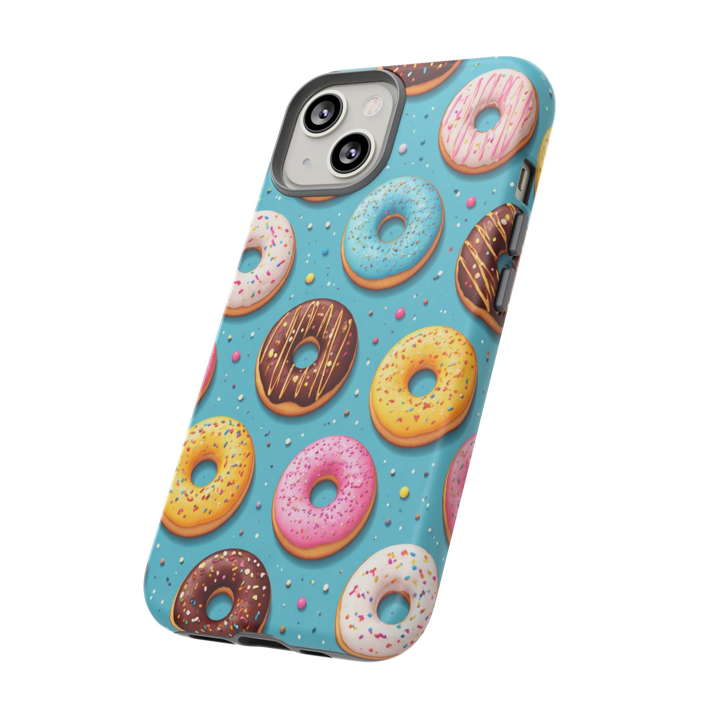 Cute Donut Pattern Phone Case – Colorful Sprinkles Dessert Design for Iphone, Samsung Galaxy and Pixel