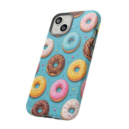 Cute Donut Pattern Phone Case – Colorful Sprinkles Dessert Design for Iphone, Samsung Galaxy and Pixel