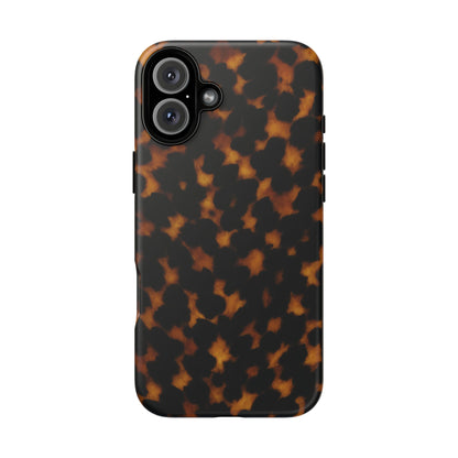 Tortoiseshell Pattern Tough Phone Case | Classic Leopard-Style Protective Cover
