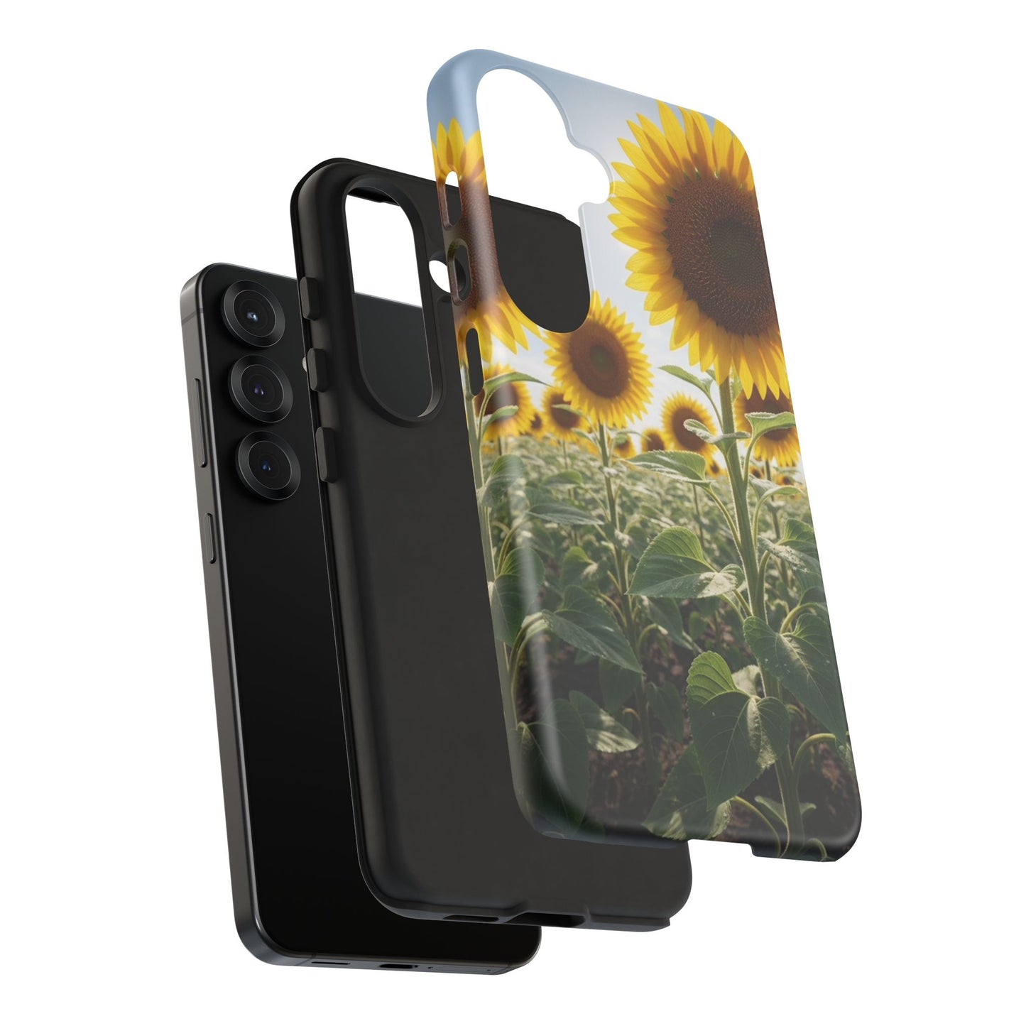 Sunflower Field Phone Case | Golden Hour Floral Aesthetic | Bright Summer Tough Case