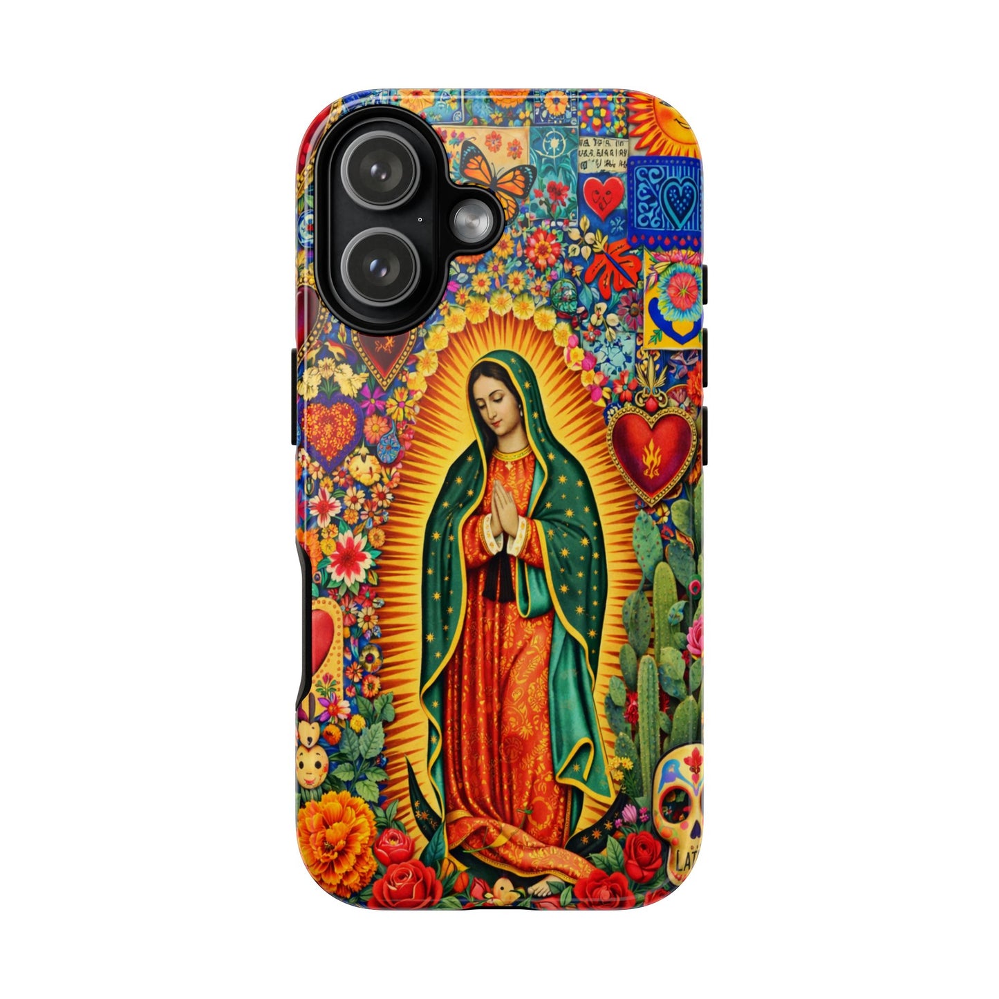 Virgin Mary Guadalupe Phone Case Mexican Folk Art Tough Cover iPhone Samsung