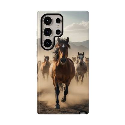Running Horses Phone Case | Wild Mustang Herd Tough Protective Cover