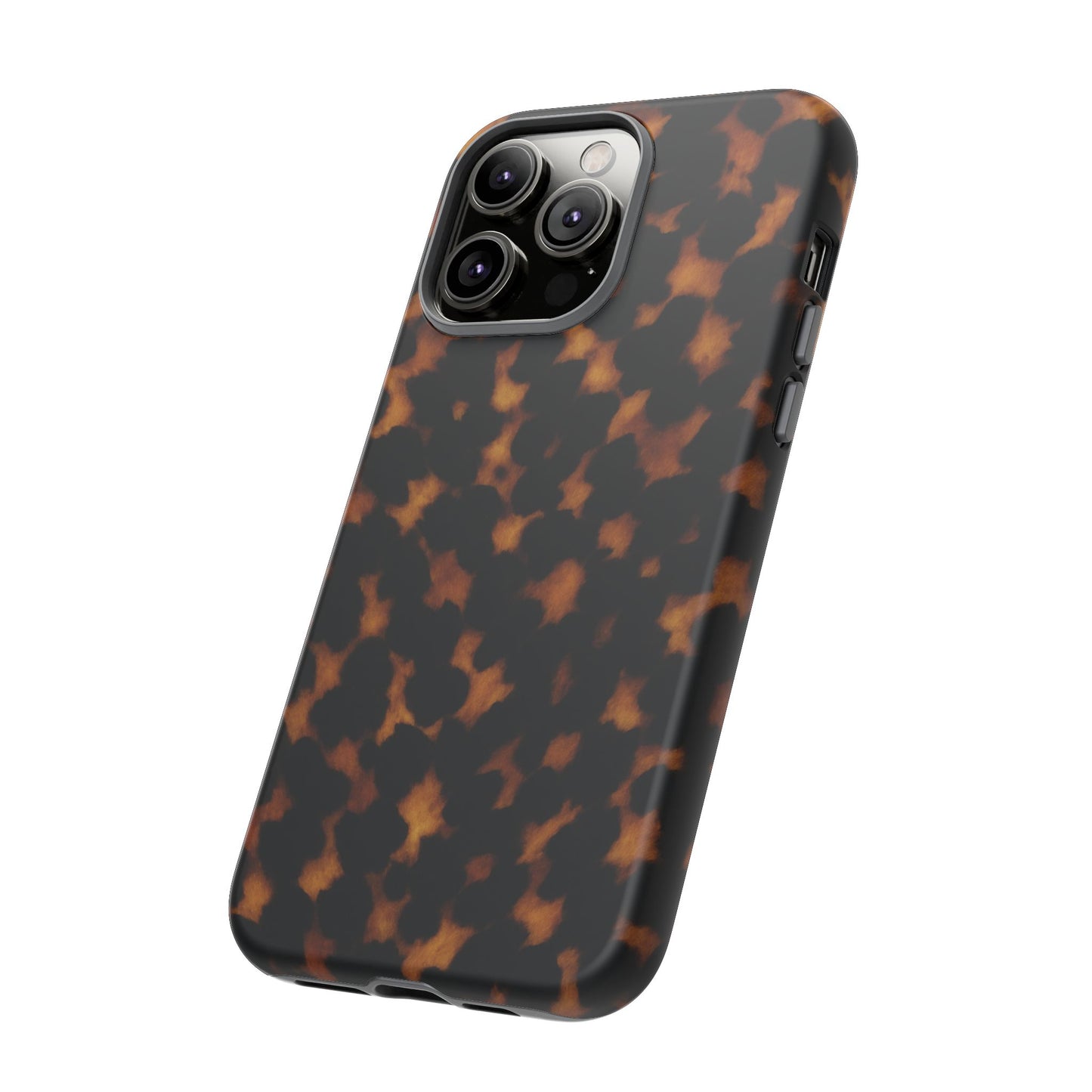 Tortoiseshell Pattern Tough Phone Case | Classic Leopard-Style Protective Cover