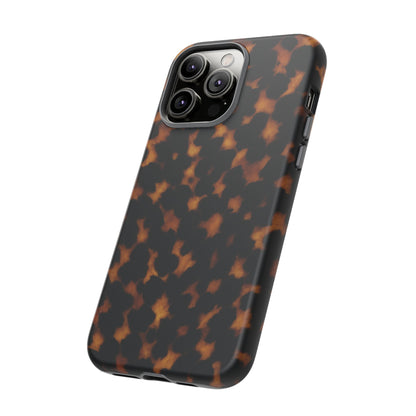 Tortoiseshell Pattern Tough Phone Case | Classic Leopard-Style Protective Cover