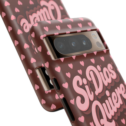 Si Dios Quiere Phone Case Latina Aesthetic Pink Hearts iPhone Samsung