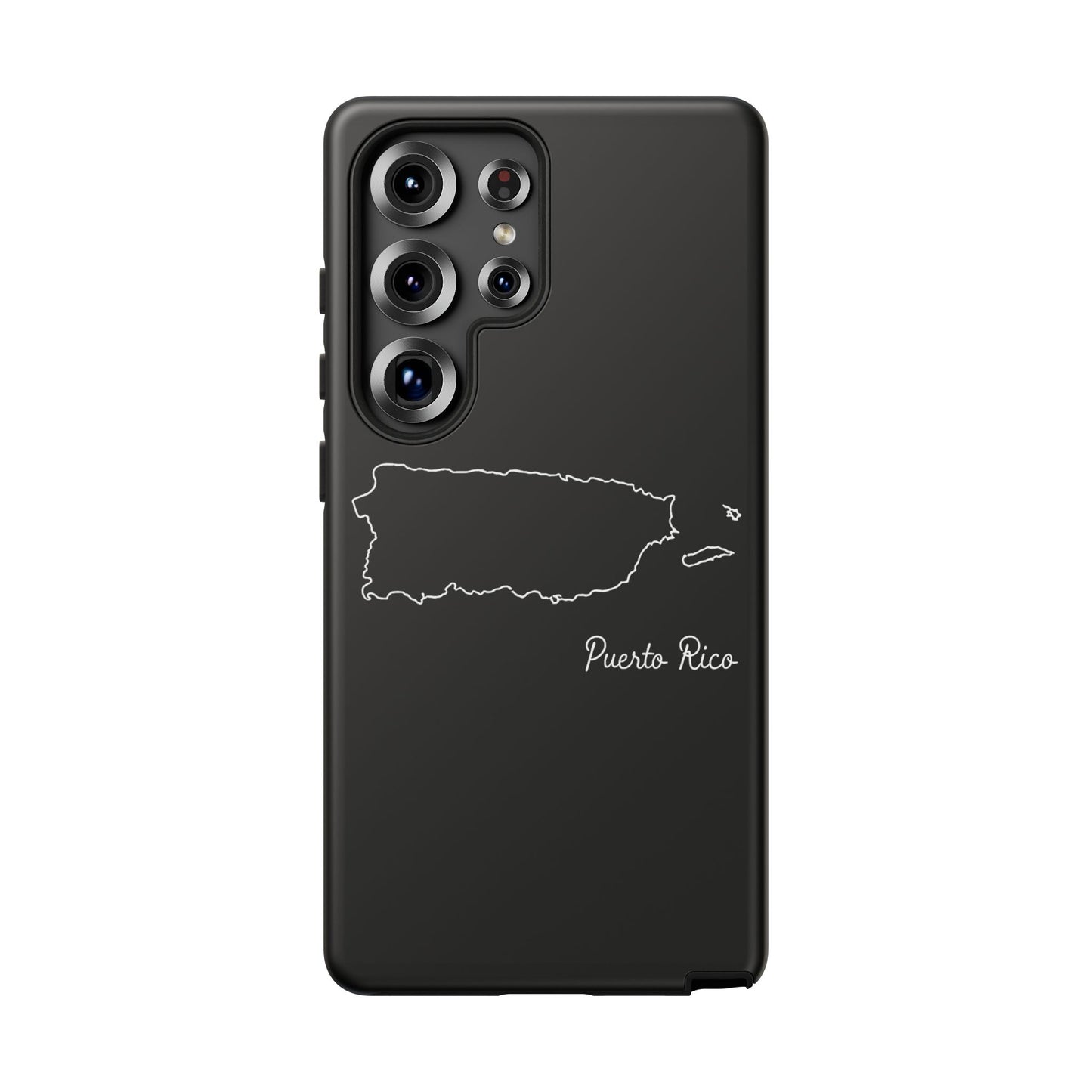 Puerto Rico Outline Phone Case – Minimal Country Map Tough Case (iPhone, Samsung, Pixel)