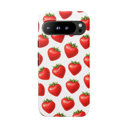 Cute Strawberry Phone Case – Aesthetic Fruit Pattern Protective Cover for Iphone, Samsung Galaxy and Pixel