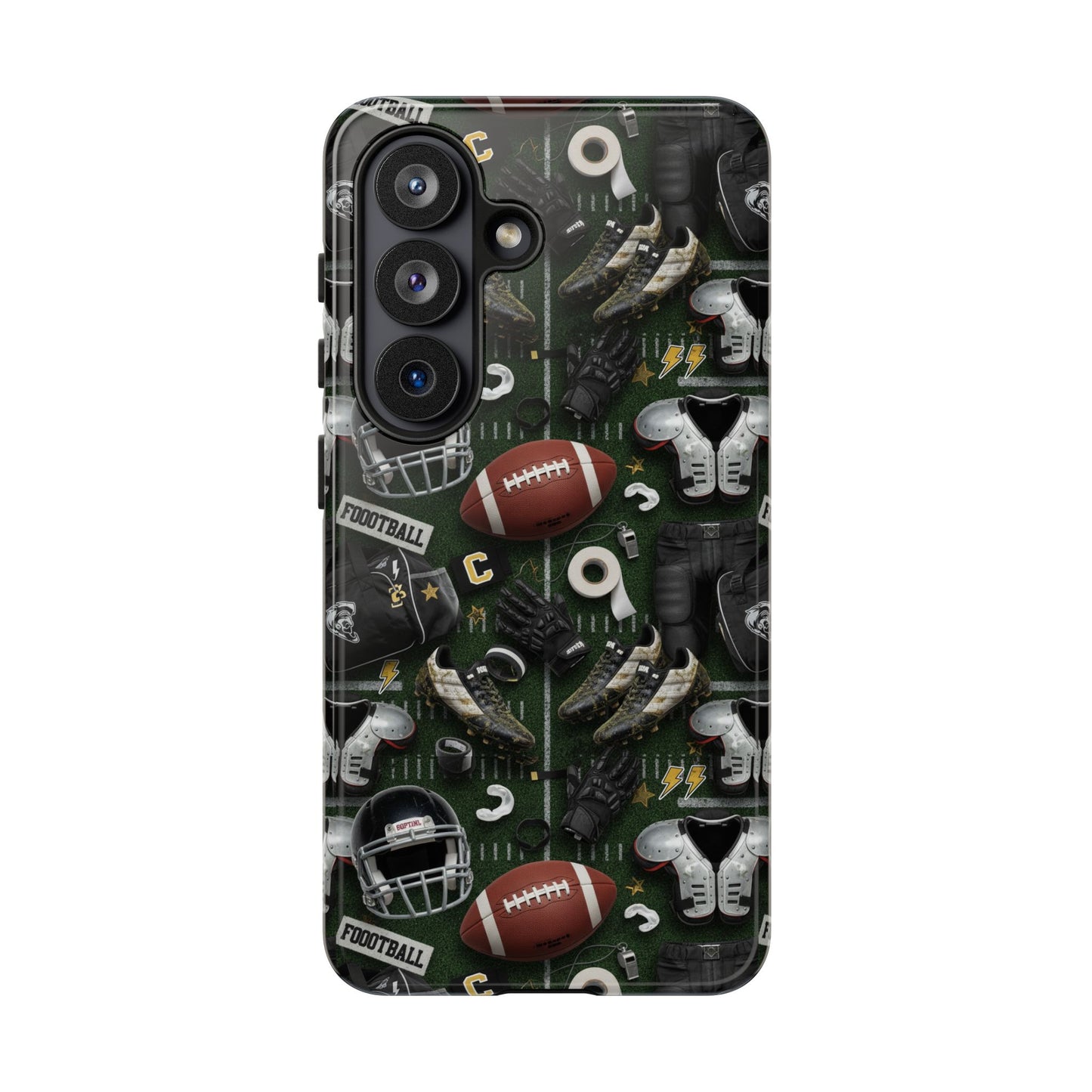 Football Pattern Phone Case – Sports Fan Tough Protective Game Day Case