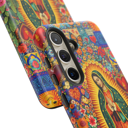 Virgin Mary Guadalupe Phone Case Mexican Folk Art Tough Cover iPhone Samsung