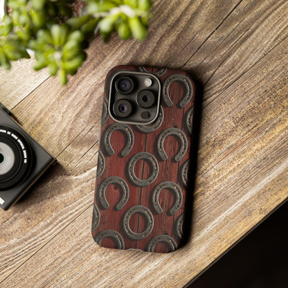 Rustic Horseshoe Western Phone Case – Cowboy Country Ranch Tough Case