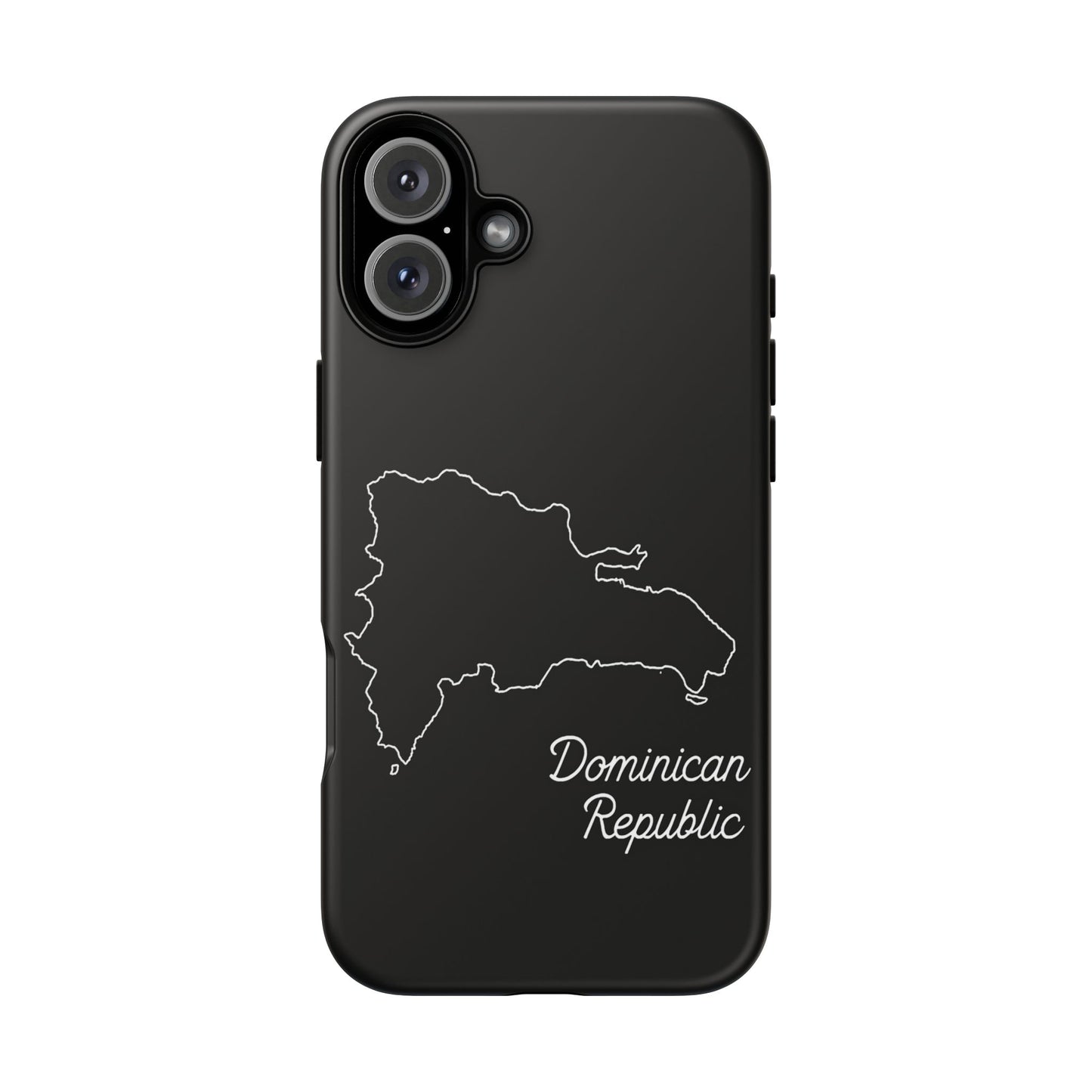 Dominican Republic Outline Phone Case – Minimal Country Map Tough Case (iPhone, Samsung, Pixel)