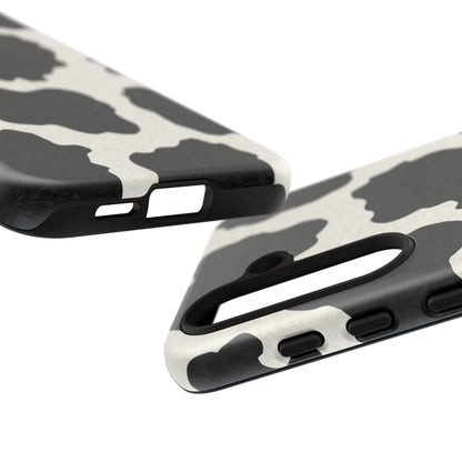 Black & White Cow Print Phone Case | Western Aesthetic iPhone & Samsung Tough Case