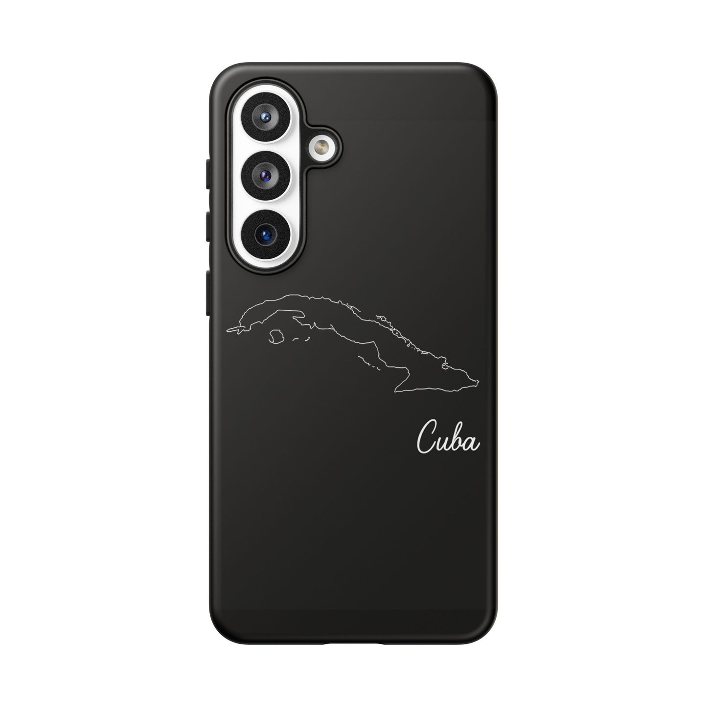 Cuba Outline Phone Case – Minimal Country Map Tough Case (iPhone, Samsung, Pixel)