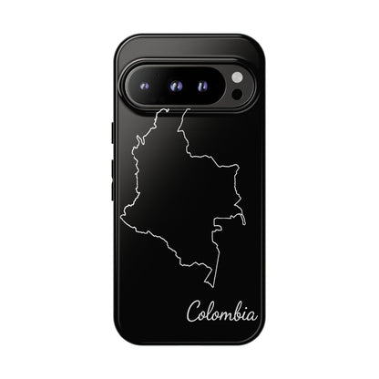 Colombia Outline Phone Case – Minimal Country Map Tough Case (iPhone, Samsung, Pixel)