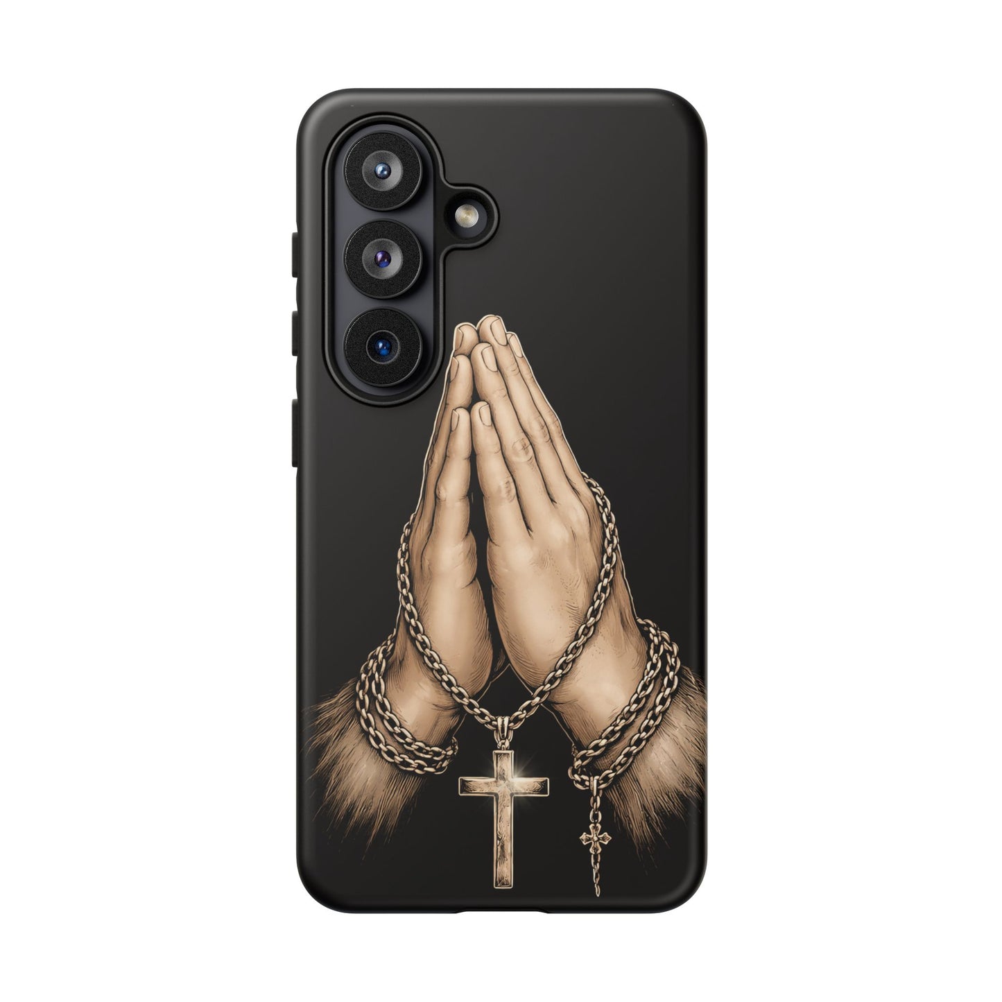 Praying Hands Cross Phone Case – Christian Faith Scripture Cover
