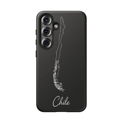 Chile Outline Phone Case – Minimal Country Map Tough Case (iPhone, Samsung, Pixel)