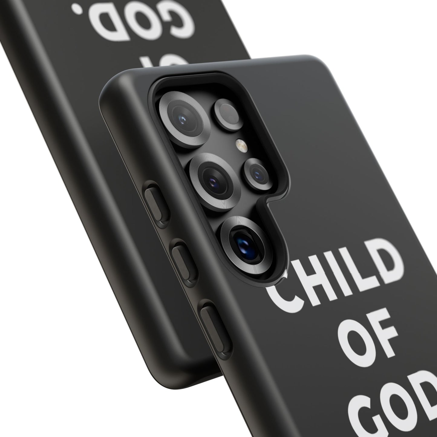 Child of God Phone Case Christian Black Aesthetic Cross Tough Cover