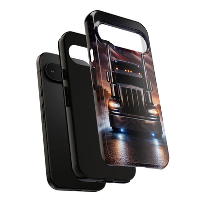 Semi Truck Phone Case American Flag Big Rig Trucker Gift iPhone Samsung