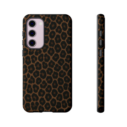 Brown Leopard Print Phone Case | Classic Animal Print Aesthetic Tough Protective Case