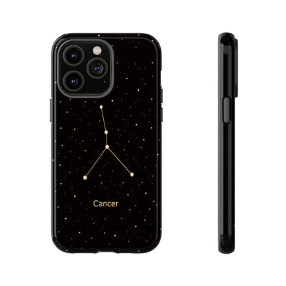 Cancer Zodiac Constellation Phone Case – Luxe Gold Celestial Cover