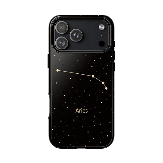 Aries Zodiac Constellation Phone Case – Luxe Gold Celestial Cover