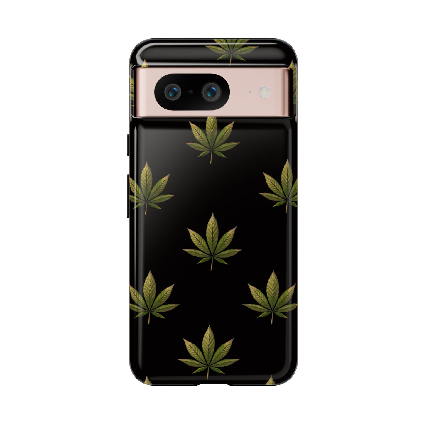Cannabis Leaf Phone Case Green Weed Leaf Pattern Tough Protective Cover