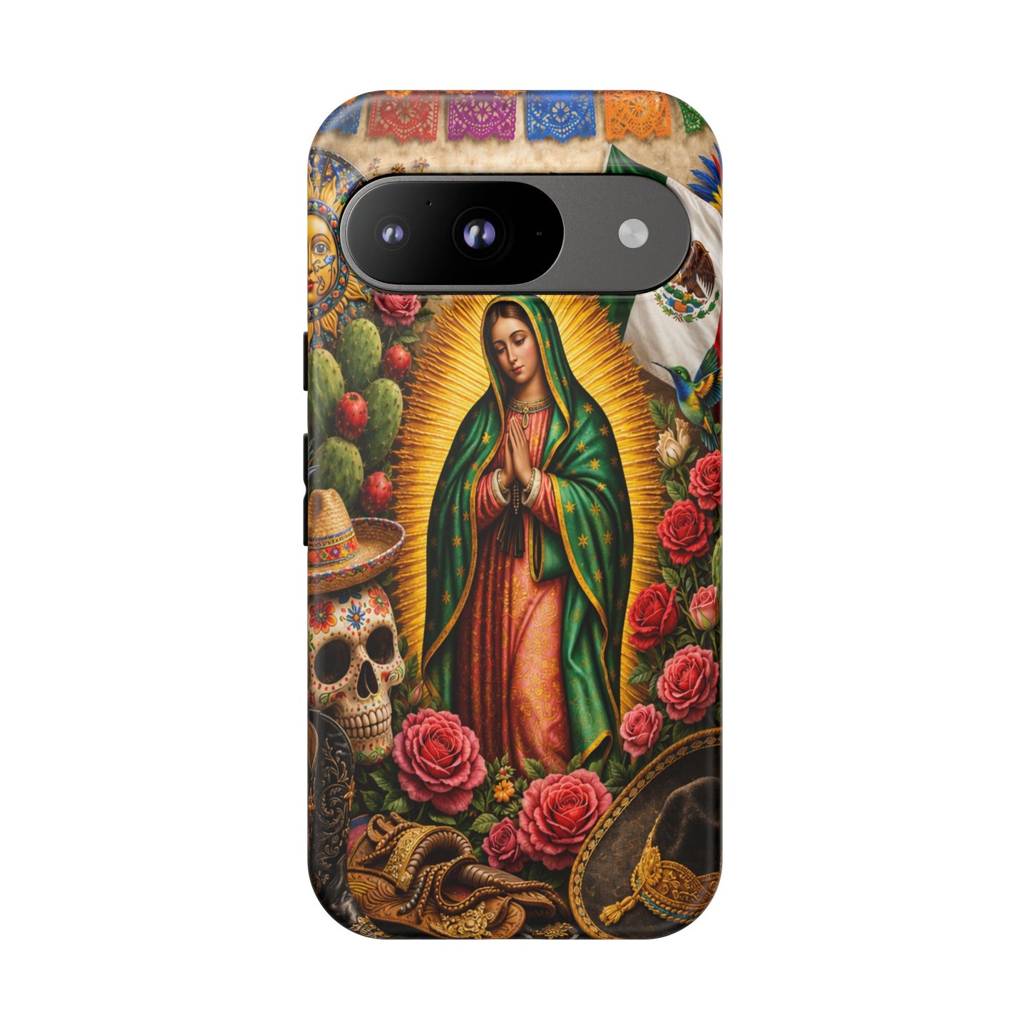 Virgen de Guadalupe Phone Case Mexican Floral iPhone Samsung Pixel Case