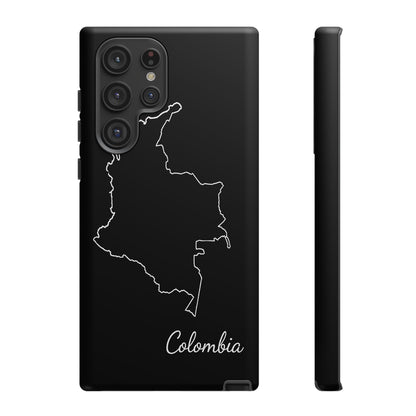 Colombia Outline Phone Case – Minimal Country Map Tough Case (iPhone, Samsung, Pixel)