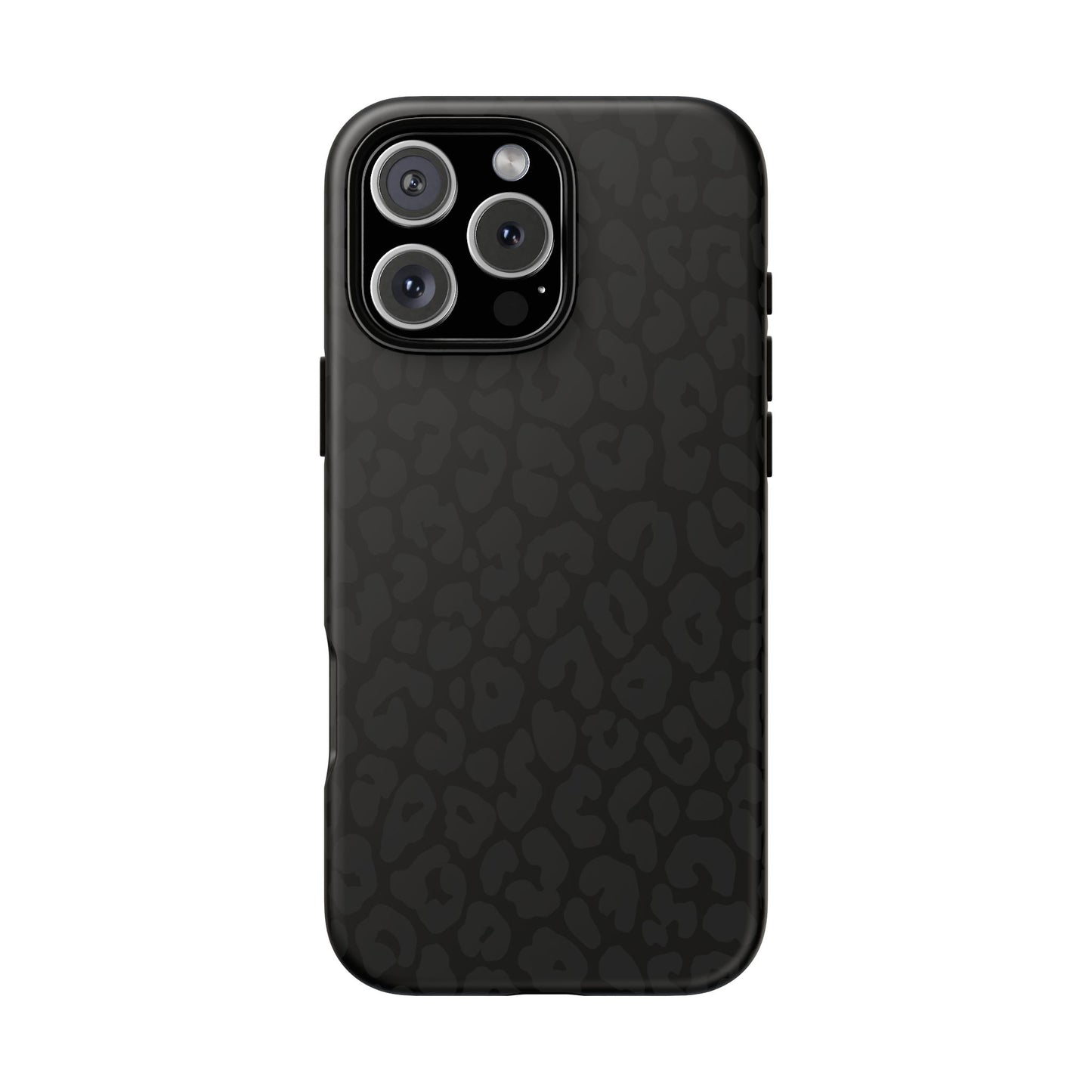 Black Leopard Phone Case | Black on Black Leopard Print Tough iPhone & Samsung Case | Matte or Glossy Protective Cover