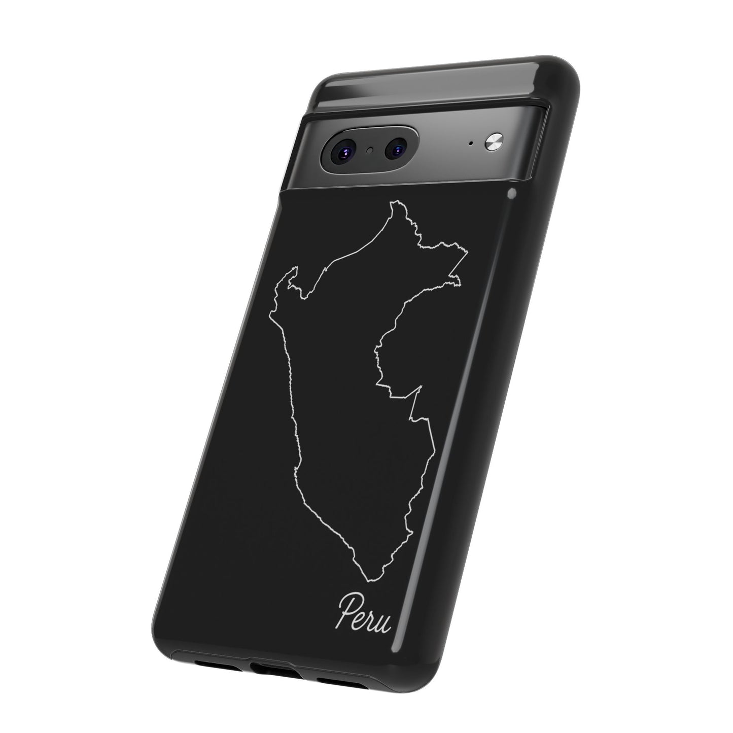 Peru Outline Phone Case – Minimal Country Map Tough Case (iPhone, Samsung, Pixel)