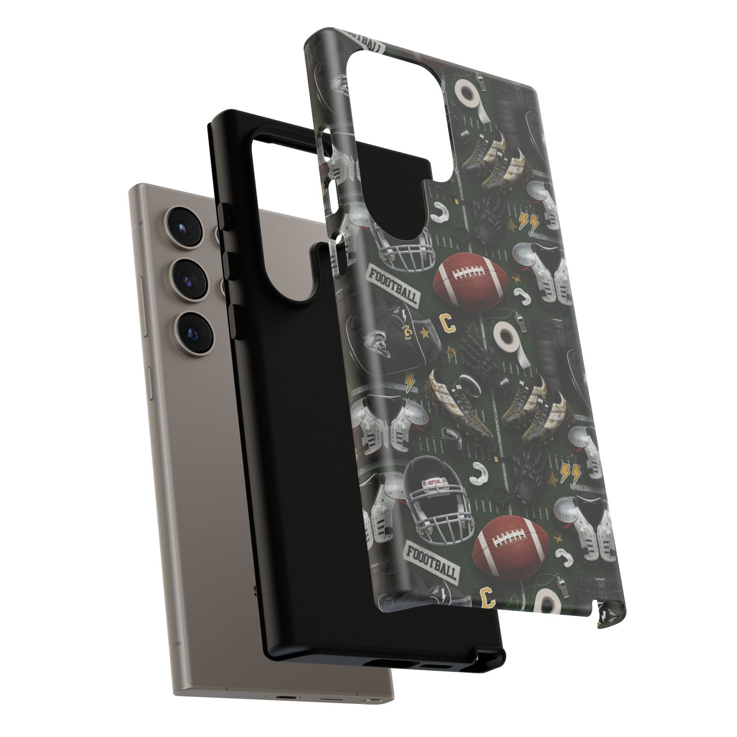 Football Pattern Phone Case – Sports Fan Tough Protective Game Day Case