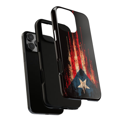 Puerto Rico Flag Phone Case | Distressed Puerto Rican Flag Tough Case | Boricua Pride Protective iPhone Samsung Cover