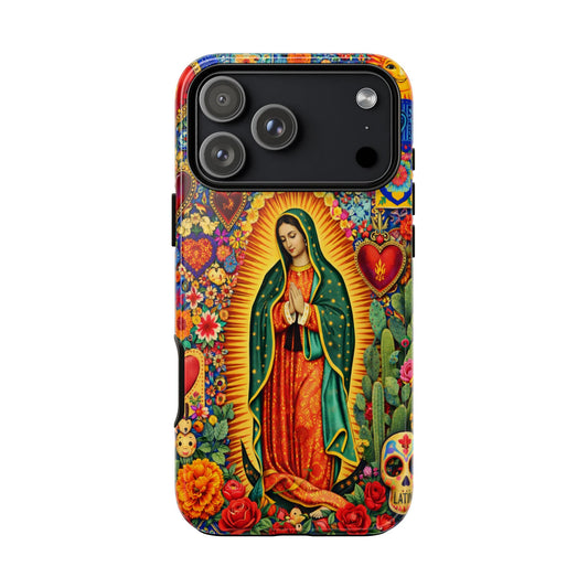 Virgin Mary Guadalupe Phone Case Mexican Folk Art Tough Cover iPhone Samsung