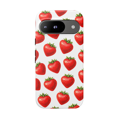 Cute Strawberry Phone Case – Aesthetic Fruit Pattern Protective Cover for Iphone, Samsung Galaxy and Pixel