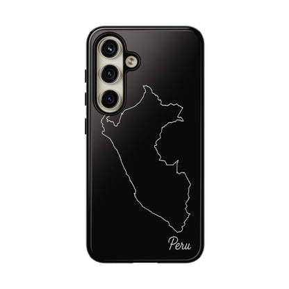 Peru Outline Phone Case – Minimal Country Map Tough Case (iPhone, Samsung, Pixel)