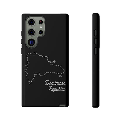 Dominican Republic Outline Phone Case – Minimal Country Map Tough Case (iPhone, Samsung, Pixel)