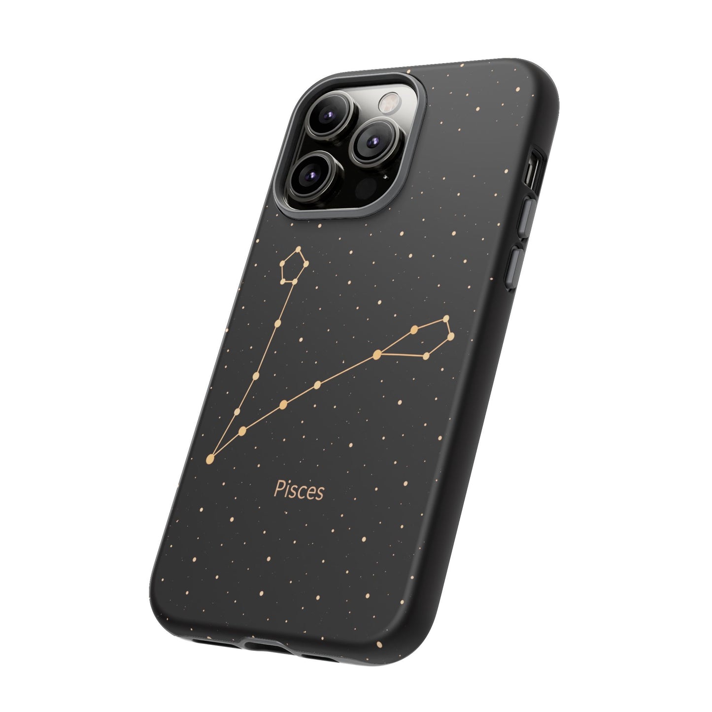 Pisces Zodiac Constellation Phone Case – Luxe Gold Celestial Cover