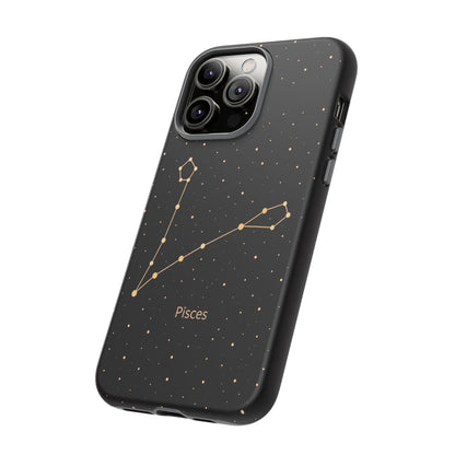 Pisces Zodiac Constellation Phone Case – Luxe Gold Celestial Cover
