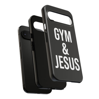 Gym & Jesus Phone Case Christian Faith Workout Gym Motivation Case