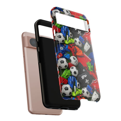 Soccer Ball Pattern Phone Case – Sports Fan Tough Protective Game Day Case