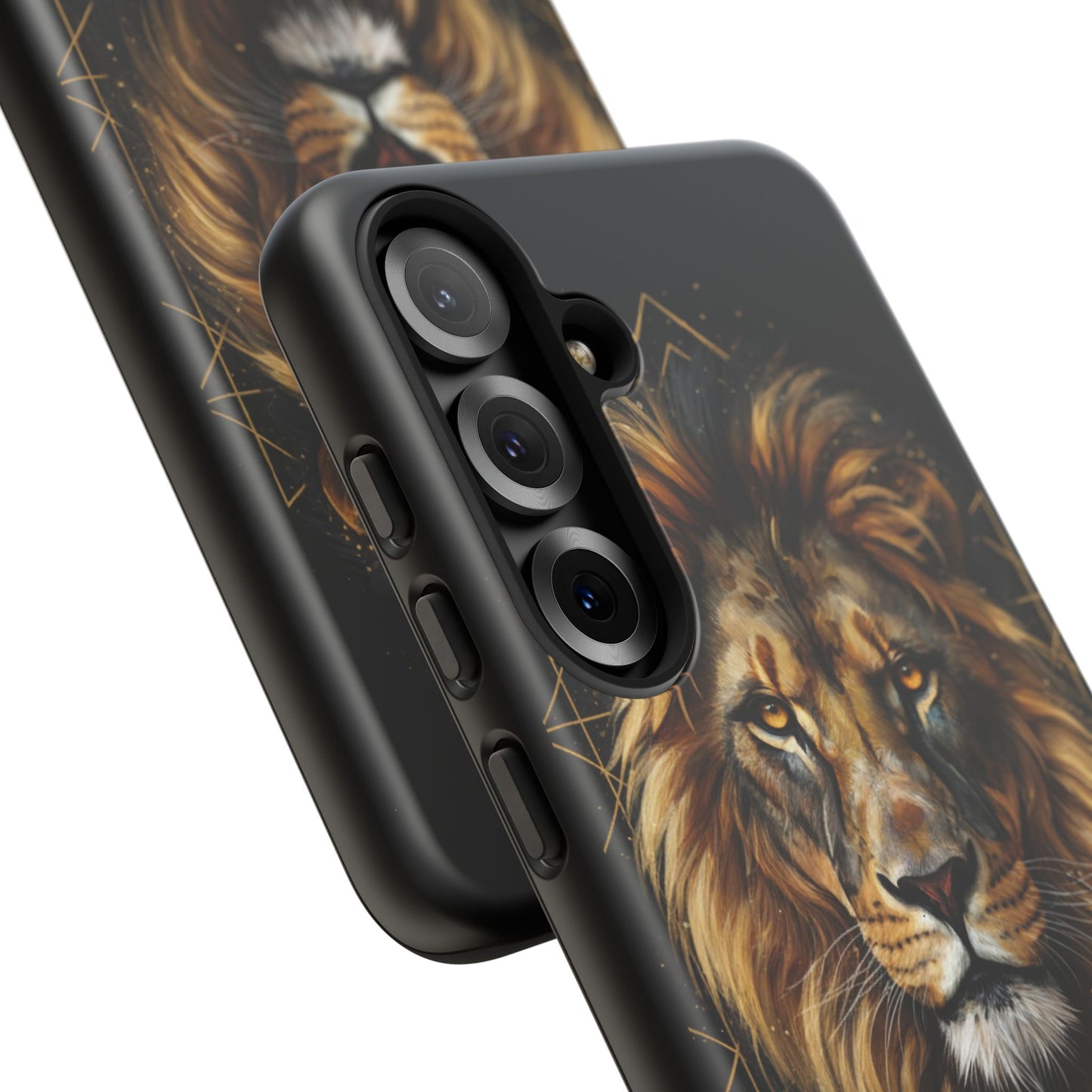 Majestic Lion Phone Case – Black Gold Luxury Lion Art Tough Protective Case