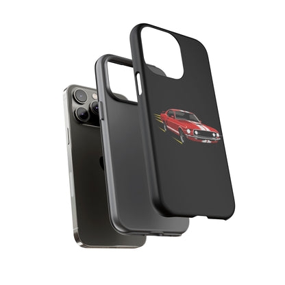 Red Muscle Car Phone Case – Classic Car Racing Tough Protective Case