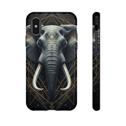 Elephant Mandala Phone Case | Minimal Gold Accent Tough Case